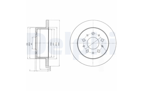 Brake disc BG4061 Delphi
