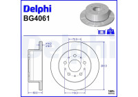 Brake disc BG4061 Delphi