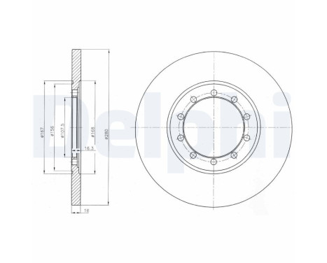 Brake Disc BG4075 Delphi