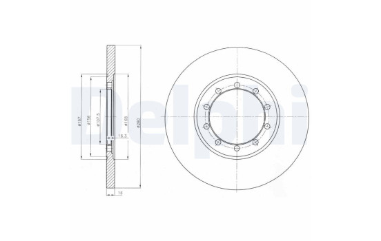 Brake Disc BG4075 Delphi