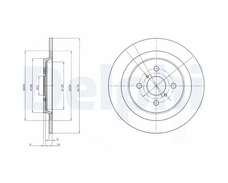 Brake Disc BG4076 Delphi