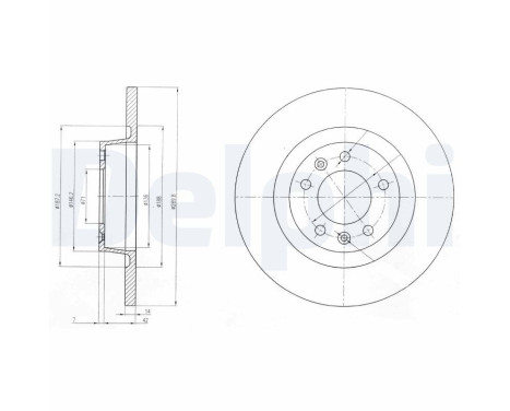 Brake disc BG4085 Delphi