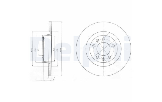 Brake disc BG4085 Delphi