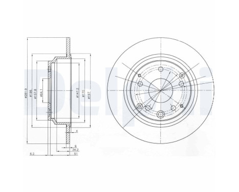 Brake Disc BG4095 Delphi