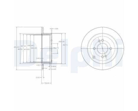 Brake Disc BG4097 Delphi