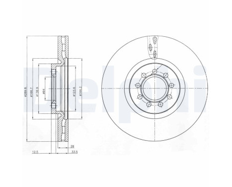 Brake Disc BG4101 Delphi