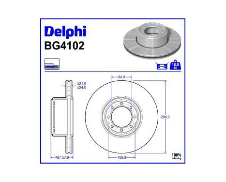Brake Disc BG4102 Delphi