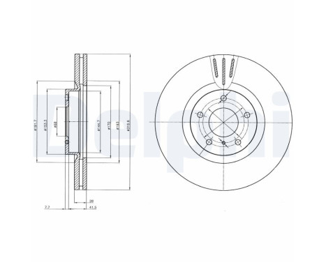 Brake Disc BG4107 Delphi