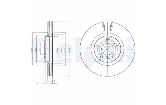 Brake Disc BG4107 Delphi