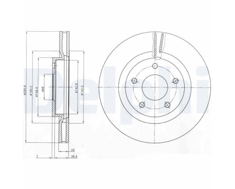 Brake Disc BG4109C Delphi