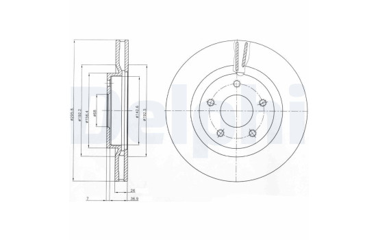 Brake Disc BG4109C Delphi