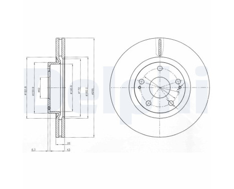 Brake Disc BG4113 Delphi