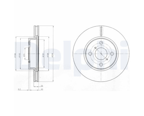 Brake Disc BG4116C Delphi