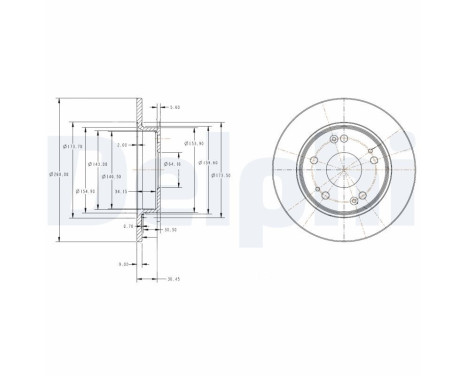 Brake Disc BG4118C Delphi