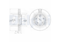 Brake disc BG4134 Delphi