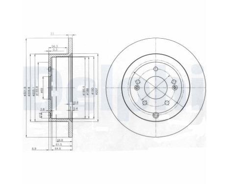 Brake Disc BG4136 Delphi