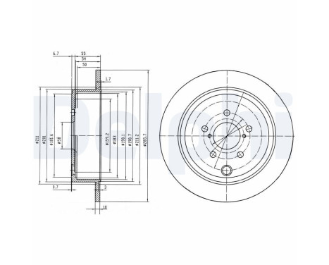 Brake Disc BG4158 Delphi