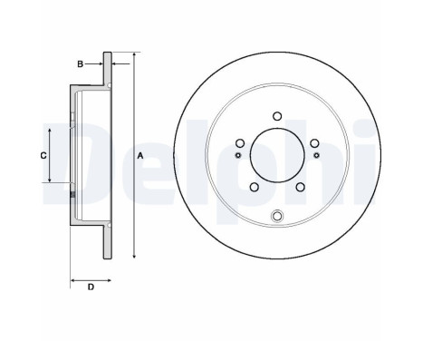 Brake Disc BG4161C Delphi