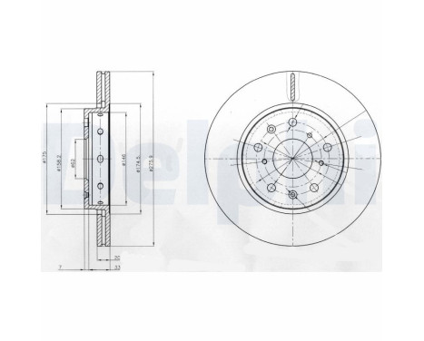 Brake Disc BG4208 Delphi