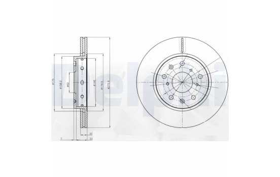 Brake Disc BG4208 Delphi