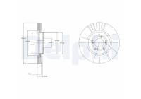 Brake disc BG4215 Delphi
