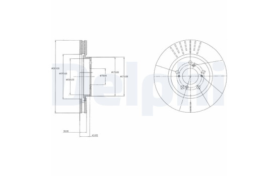 Brake disc BG4215 Delphi