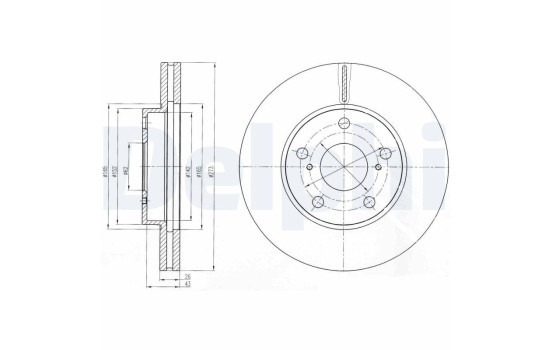 Brake Disc BG4234C Delphi