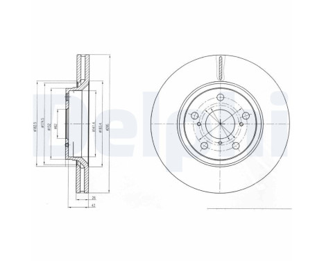 Brake Disc BG4236C Delphi