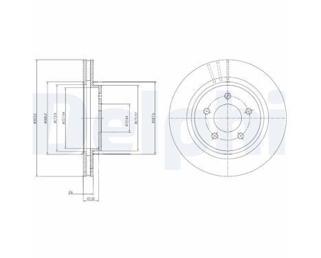 Brake Disc BG4240C Delphi