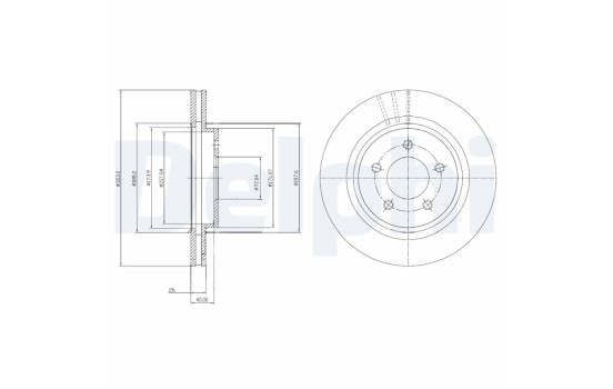 Brake Disc BG4240C Delphi