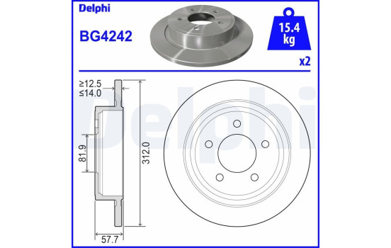 Brake Disc BG4242 Delphi