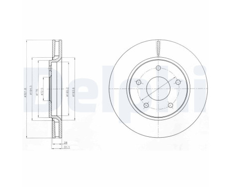 Brake Disc BG4248 Delphi