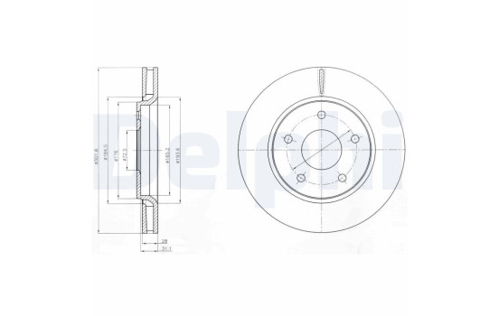 Brake Disc BG4248 Delphi