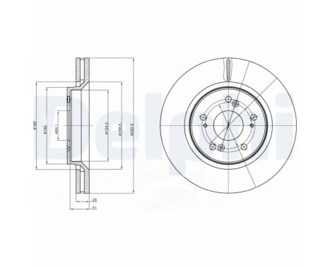 Brake Disc BG4250C Delphi