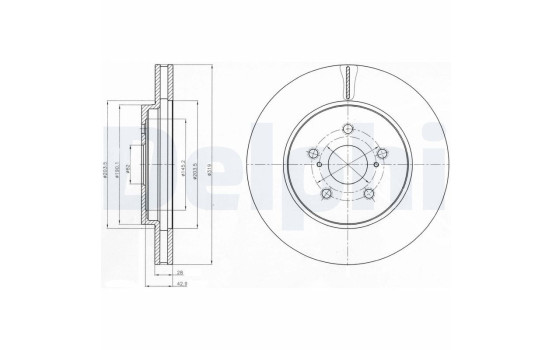 Brake Disc BG4253 Delphi