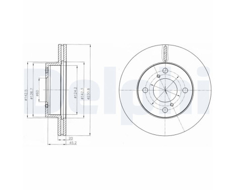 Brake Disc BG4271C Delphi