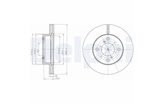 Brake Disc BG4271C Delphi