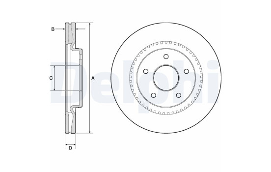 Brake Disc BG4283 Delphi