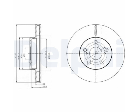 Brake Disc BG4290 Delphi