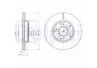 Brake disc BG4294 Delphi