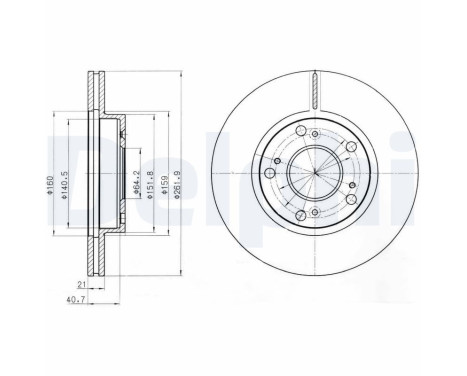 Brake disc BG4294 Delphi