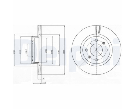 Brake Disc BG4295 Delphi