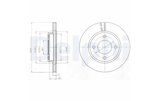 Brake Disc BG4299 Delphi
