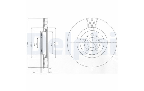Brake Disc BG4305C Delphi