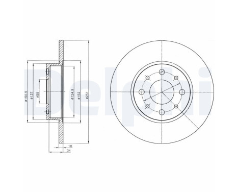 Brake Disc BG4312 Delphi
