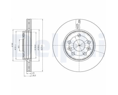 Brake Disc BG4317C Delphi