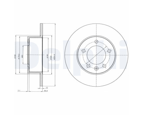 Brake disc BG4320 Delphi