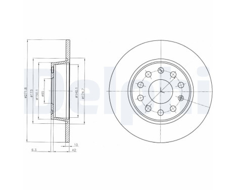 Brake Disc BG4324C Delphi