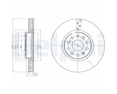 Brake Disc BG4330C Delphi