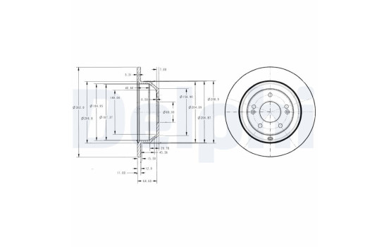 Brake Disc BG4335 Delphi
